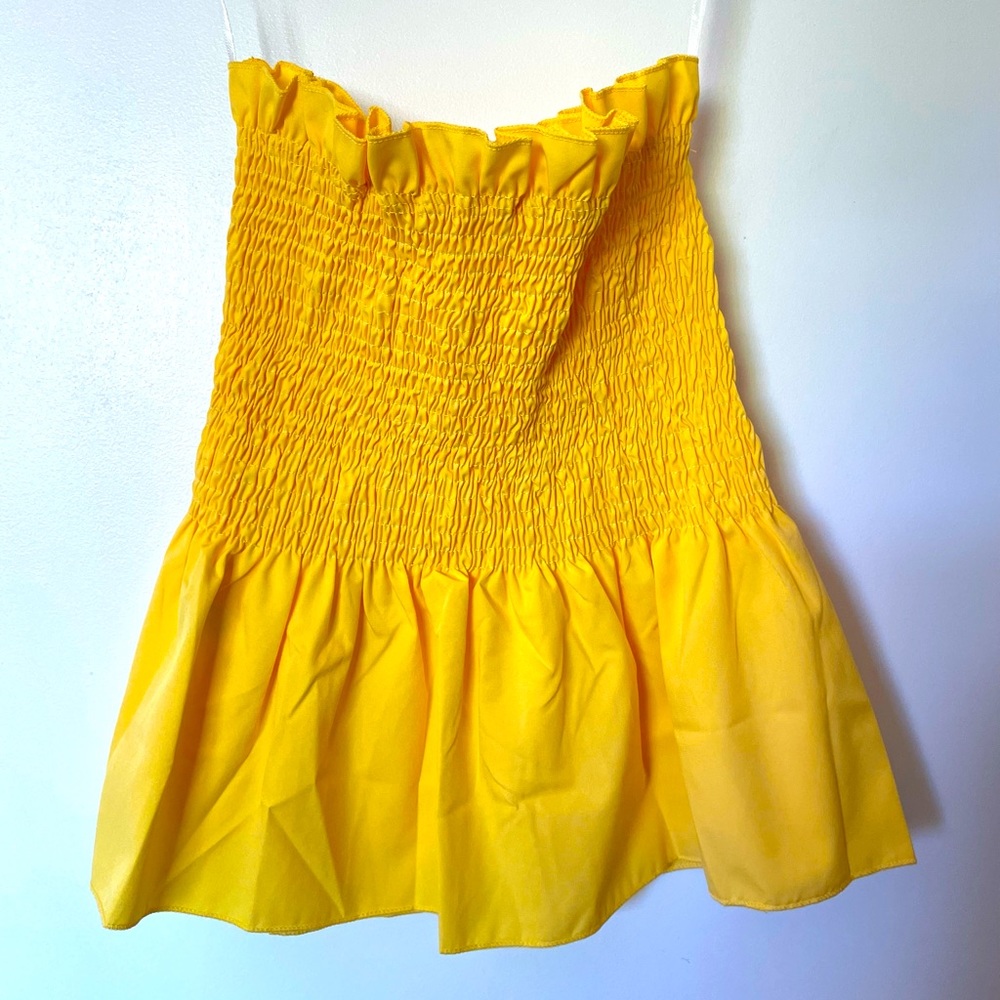 Yellow crop top